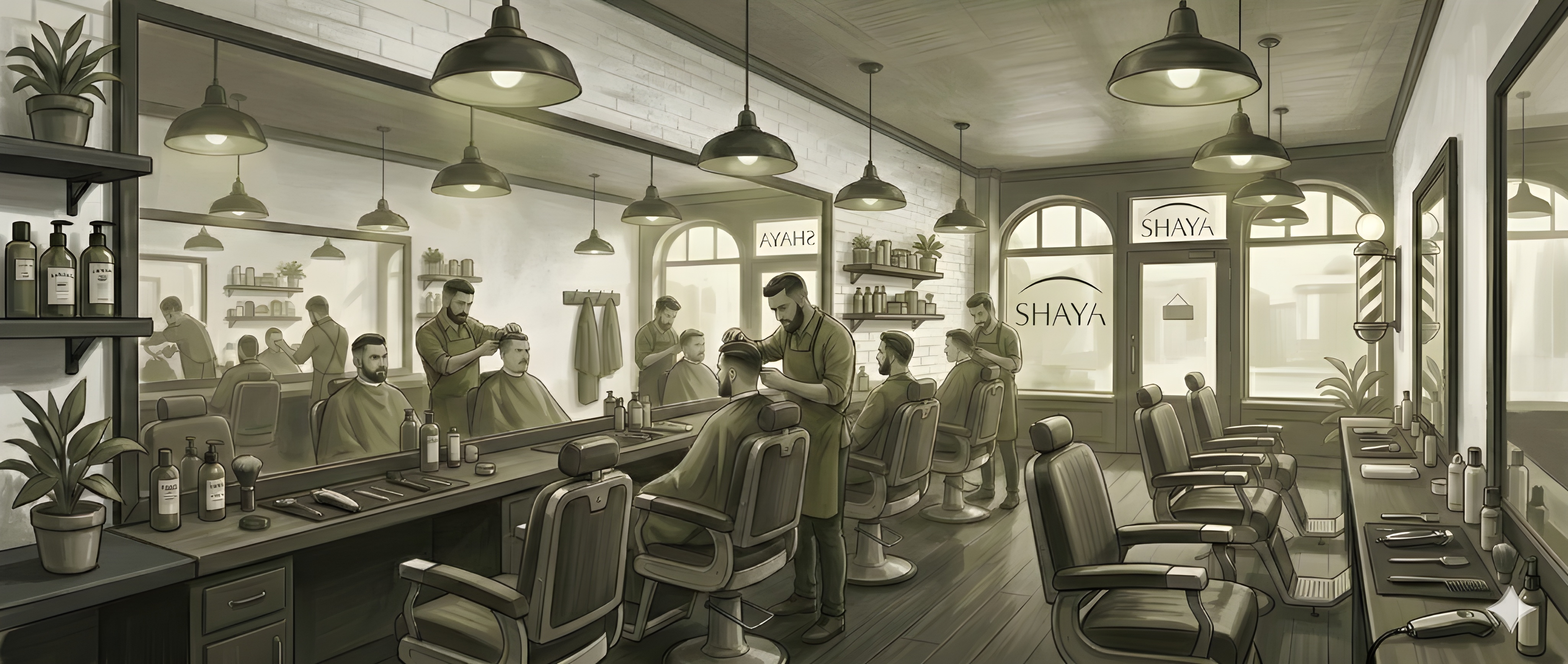 Barbershop illustration